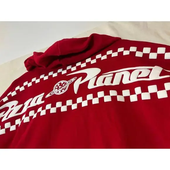 Pizza Planet Disney Parks Hoodie Red White Spirit Jersey Medium M Toy Story - Picture 6 of 6